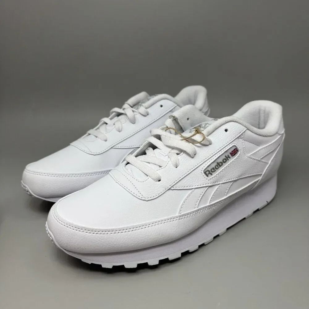 Reebok Classics Renaissance Mens Size 9.5 White Athletic Walking Shoes Sneakers
